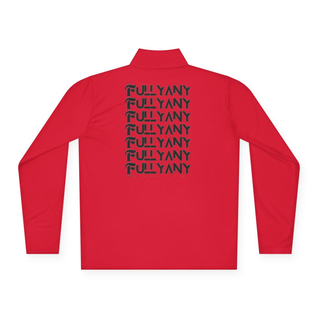 Quarter-Zip Pullover — Retro Bold "FULLY ANY" Logo Pullover